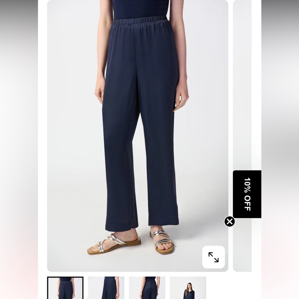 Joseph Ribkoff Navy Silk Pants